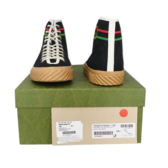 Gucci Men's GG Interlocking on Original GG Canvas High Top Sneakers - Picture 7 of 9